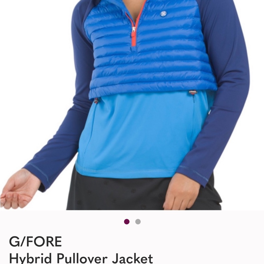 G/FORE Two-Tone Blue Hybrid Pullover